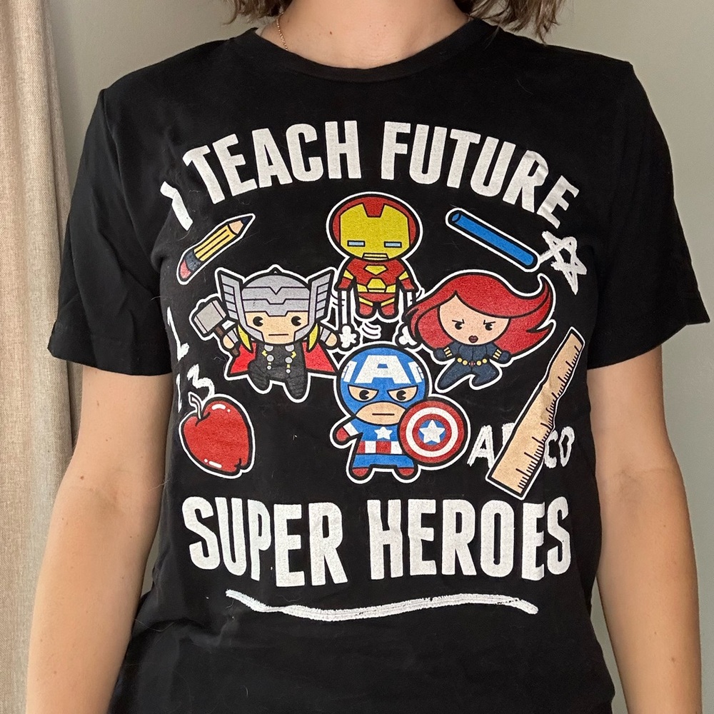 Bella Canvas Black Superhero Kids T-Shirt